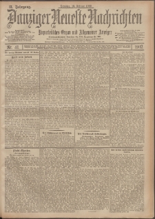 Danziger Neueste Nachrichten : unparteiisches Organ und allgemeiner Anzeiger 41/1902