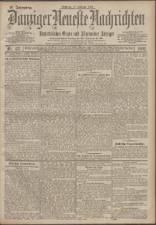 Danziger Neueste Nachrichten : unparteiisches Organ und allgemeiner Anzeiger 42/1902