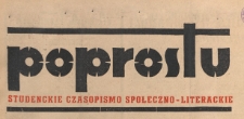 Po prostu : studenckie czasopismo społeczno-literackie, 1950, dodatek naukowy