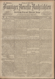 Danziger Neueste Nachrichten : unparteiisches Organ und allgemeiner Anzeiger 48/1902