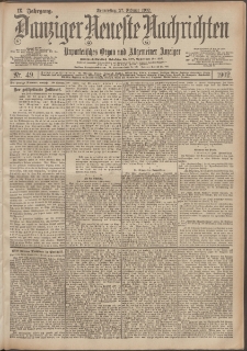 Danziger Neueste Nachrichten : unparteiisches Organ und allgemeiner Anzeiger 49/1902