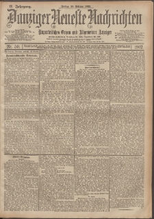 Danziger Neueste Nachrichten : unparteiisches Organ und allgemeiner Anzeiger 50/1902