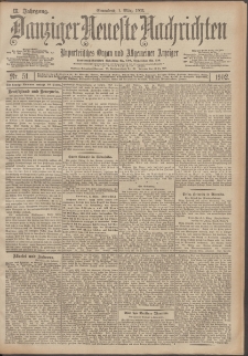 Danziger Neueste Nachrichten : unparteiisches Organ und allgemeiner Anzeiger 51/1902