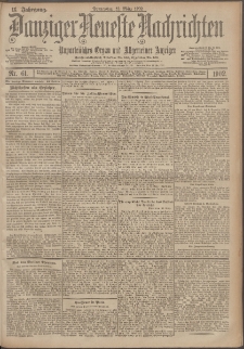Danziger Neueste Nachrichten : unparteiisches Organ und allgemeiner Anzeiger 61/1902