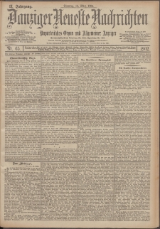 Danziger Neueste Nachrichten : unparteiisches Organ und allgemeiner Anzeiger 65/1902
