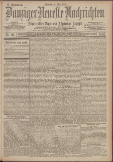 Danziger Neueste Nachrichten : unparteiisches Organ und allgemeiner Anzeiger 66/1902