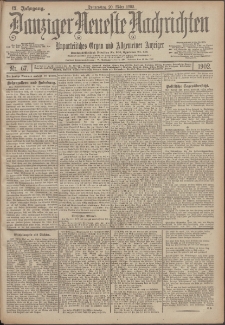 Danziger Neueste Nachrichten : unparteiisches Organ und allgemeiner Anzeiger 67/1902