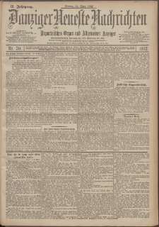 Danziger Neueste Nachrichten : unparteiisches Organ und allgemeiner Anzeiger 70/1902