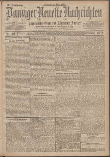 Danziger Neueste Nachrichten : unparteiisches Organ und allgemeiner Anzeiger 72/1902