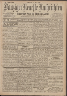 Danziger Neueste Nachrichten : unparteiisches Organ und allgemeiner Anzeiger 73/1902