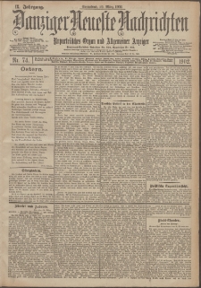 Danziger Neueste Nachrichten : unparteiisches Organ und allgemeiner Anzeiger 74/1902