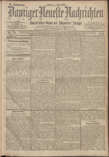 Danziger Neueste Nachrichten : unparteiisches Organ und allgemeiner Anzeiger 78/1902