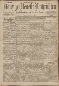 Danziger Neueste Nachrichten : unparteiisches Organ und allgemeiner Anzeiger 79/1902