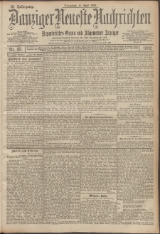 Danziger Neueste Nachrichten : unparteiisches Organ und allgemeiner Anzeiger 85/1902