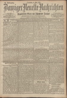 Danziger Neueste Nachrichten : unparteiisches Organ und allgemeiner Anzeiger 85/1902
