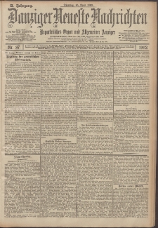 Danziger Neueste Nachrichten : unparteiisches Organ und allgemeiner Anzeiger 87/1902