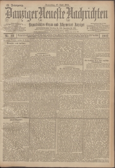 Danziger Neueste Nachrichten : unparteiisches Organ und allgemeiner Anzeiger 89/1902