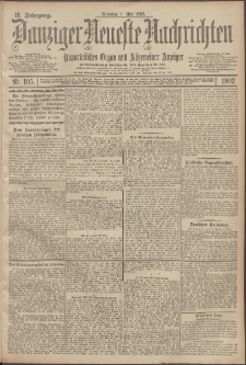Danziger Neueste Nachrichten : unparteiisches Organ und allgemeiner Anzeiger 105/1902