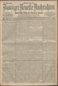 Danziger Neueste Nachrichten : unparteiisches Organ und allgemeiner Anzeiger 109/1902
