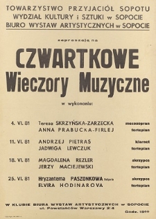 Czwartkowe wieczory muzyczne