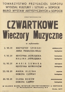 Czwartkowe wieczory muzyczne