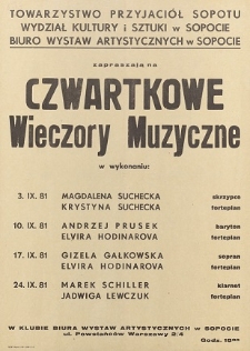 Czwartkowe wieczory muzyczne