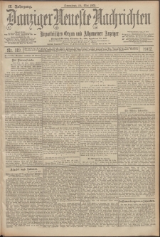 Danziger Neueste Nachrichten : unparteiisches Organ und allgemeiner Anzeiger 119/1902