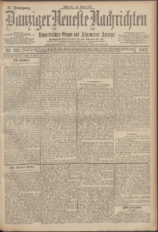 Danziger Neueste Nachrichten : unparteiisches Organ und allgemeiner Anzeiger 122/1902