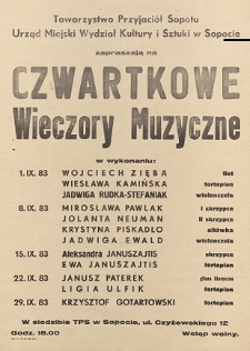 Czwartkowe wieczory muzyczne
