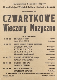 Czwartkowe wieczory muzyczne