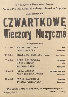 Czwartkowe wieczory muzyczne