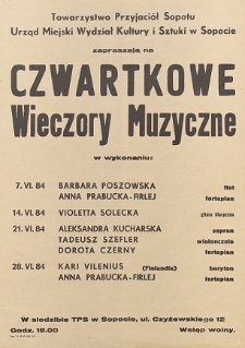 Czwartkowe wieczory muzyczne