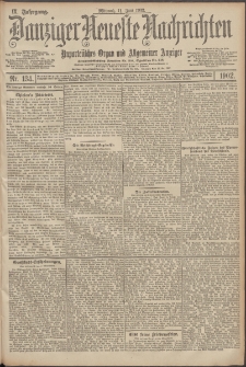 Danziger Neueste Nachrichten : unparteiisches Organ und allgemeiner Anzeiger 134/1902