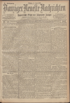 Danziger Neueste Nachrichten : unparteiisches Organ und allgemeiner Anzeiger 138/1902