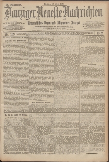 Danziger Neueste Nachrichten : unparteiisches Organ und allgemeiner Anzeiger 139/1902