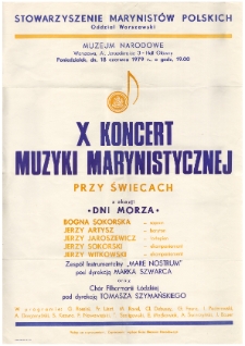 X koncert muzyki marynistycznej przy świecach : z okazji Dni Morza