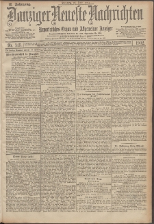 Danziger Neueste Nachrichten : unparteiisches Organ und allgemeiner Anzeiger 145/1902