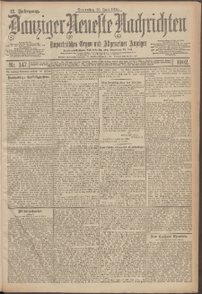Danziger Neueste Nachrichten : unparteiisches Organ und allgemeiner Anzeiger 147/1902