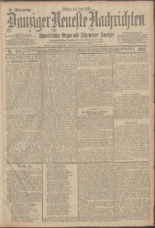 Danziger Neueste Nachrichten : unparteiisches Organ und allgemeiner Anzeiger 150/1902
