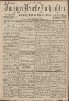 Danziger Neueste Nachrichten : unparteiisches Organ und allgemeiner Anzeiger 156/1902