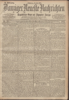 Danziger Neueste Nachrichten : unparteiisches Organ und allgemeiner Anzeiger 159/1902