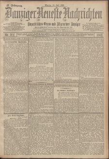 Danziger Neueste Nachrichten : unparteiisches Organ und allgemeiner Anzeiger 162/1902