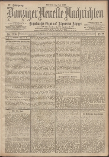 Danziger Neueste Nachrichten : unparteiisches Organ und allgemeiner Anzeiger 164/1902
