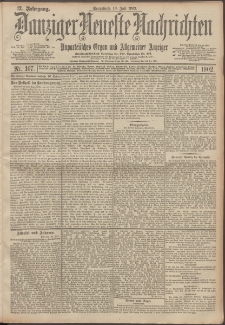 Danziger Neueste Nachrichten : unparteiisches Organ und allgemeiner Anzeiger 167/1902