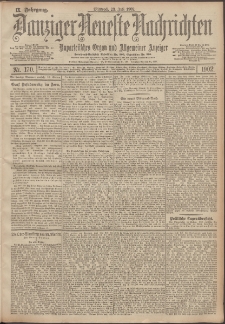 Danziger Neueste Nachrichten : unparteiisches Organ und allgemeiner Anzeiger 170/1902