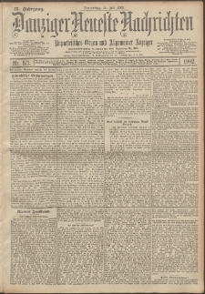 Danziger Neueste Nachrichten : unparteiisches Organ und allgemeiner Anzeiger 171/1902