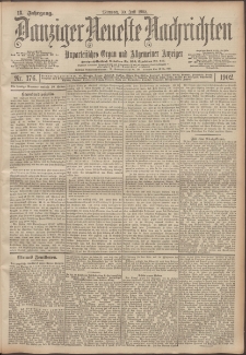 Danziger Neueste Nachrichten : unparteiisches Organ und allgemeiner Anzeiger 175/1902