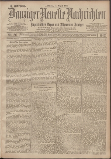 Danziger Neueste Nachrichten : unparteiisches Organ und allgemeiner Anzeiger 186/1902