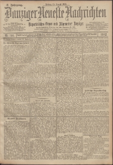 Danziger Neueste Nachrichten : unparteiisches Organ und allgemeiner Anzeiger 190/1902