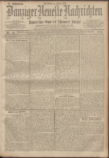 Danziger Neueste Nachrichten : unparteiisches Organ und allgemeiner Anzeiger 191/1902